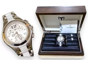 Technomarine Womans NeoClassic Fusion Chrono Watch TMNCWC55C Diamond Markers - Picture 1 of 14