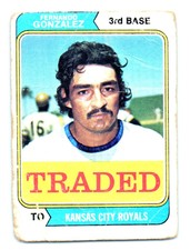 1974 Topps Traded Fernando Gonzalez Kansas City Royals #649T