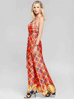 MARCIANO GOLD SHELL MAXI DRESS SIZE 2 - Image 1 of 4