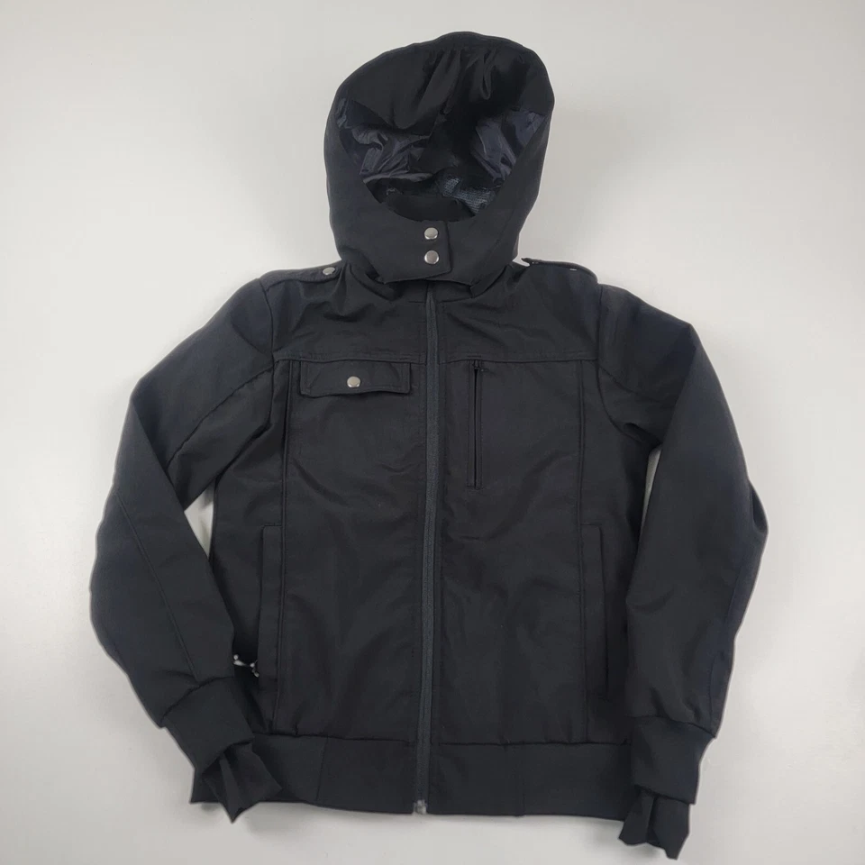 Chaqueta con Capucha Baubax Para Mujer Resistente al Agua Viaje Minimalista Negra XS X-Pequeña Foto 1 de 4