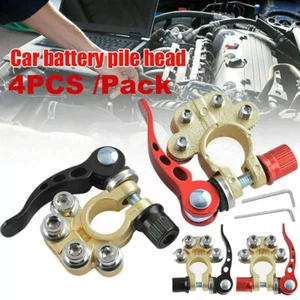 4X Car Marine Battery Terminals Clamp Connector Quick Release Disconnect 4 Way - Picture 1 of 16