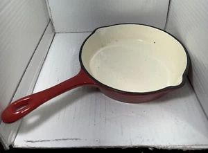 Heuck Classics Porzellan Emaille Gusseisen Pfanne Skillet ~7 1/2" rot - Bild 1 von 3