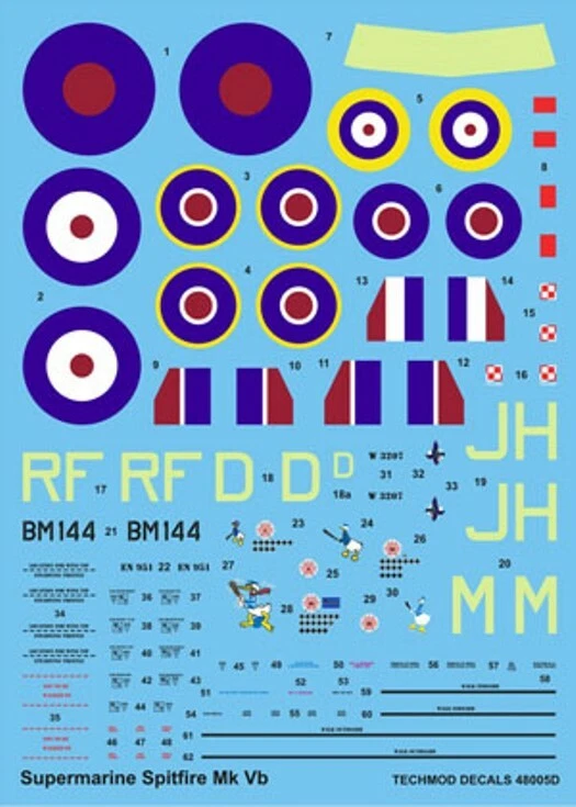 SPITFIRE Mk.Vb - No.303 & 317 (Polish) SQUADRONS RAF #48005 1/48 TECHMOD - Image 1 of 1