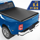 For 2002-2018 Dodge Ram 1500 2500 3500 6.4ft Bed Soft Roll-up Tonneau Cover