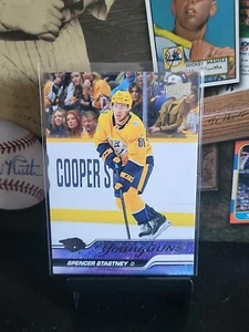 2023-24 Upper Deck #238 Spencer Stastney Young Guns Sabers ๐ฅ - Picture 1 of 10