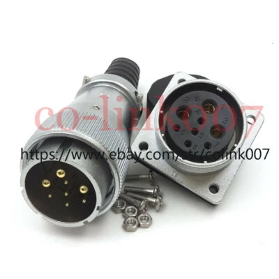 WS32 8pin(5+3) Power Connector, Aviation Bulkhead Plug Socket LED Plug  - Image 1 of 4