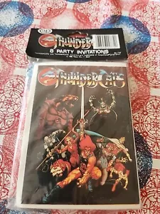 Vintage Betta 1985 Thundercats 8 Party Invitations Cards New OLD STOCK MIP - Picture 1 of 2