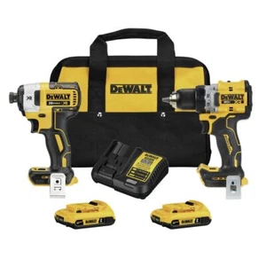 DEWALT 20V MAX* XR Cordless 1/2 in. Drill/Driver and 1/4 in. Impact Driver Kit - Picture 1 of 2