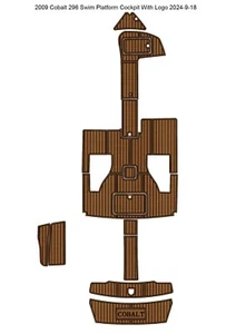 2009 Cobalt 296 Swim Platform Cockpit Boat EVA Teak Faux Foam Floor Pad Mat - Picture 1 of 16