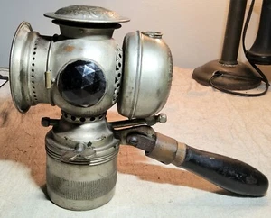 ANTIQUE THE BADGER BRASS MFG CO. "SOLAR" BICYCLE/MOTORCYCLE LANTERN LIGHT 1899 P - Picture 1 of 17