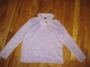 Ladies Lands' End Lavender Purple Fuzzy Fleece Pullover Size Large 14-16 - Picture 1 of 5