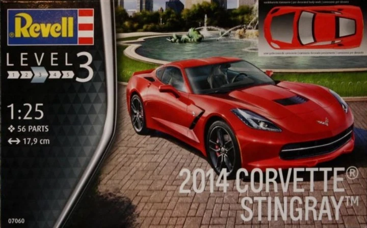 KIT REVELL 1:25 AUTO CORVETTE STINGRAY 2014 LUNGHEZZA 17,9 CM    ART 07060 - Immagine 1 di 1
