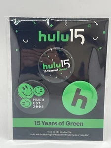 Hulu 15 Years of Green Buttons Set - Picture 1 of 2