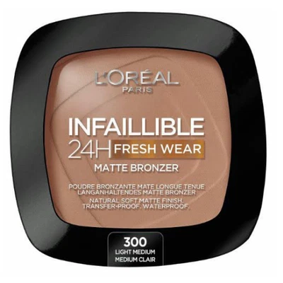 L'Oreal Infallible 24H Fresh Wear Matte Bronzer- 300 Light Medium - Image 1 of 4