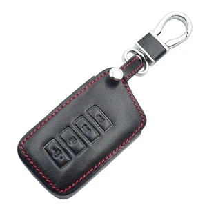 For Lexus ES GS IS 4 Buttons Black Leather Remote Smart Key Chain Cover Fob Bag - Picture 1 of 4