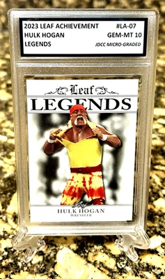 Hulk Hogan 2023 Hoja Lanzamiento Especial LEYENDAS GRADUADAS GEMA-MT 10 #LA-07. Certificado de autenticidad! Foto 1 de 4