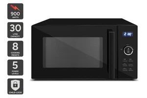 Kogan 30L Convection Microwave with Grill, Black, Microwaves, Appliances - Picture 1 of 8
