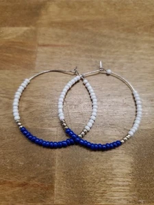 Indianapolis Colts Earrings Beaded Colts Earrings - Picture 1 of 1