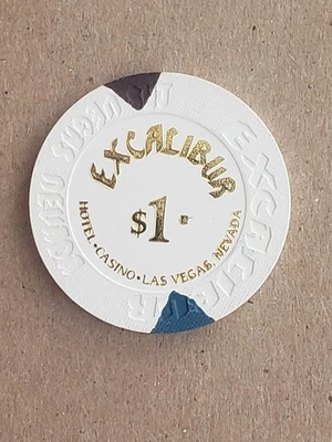 1.00 Chip NEW  from the Excalibur Las Vegas Nevada - Image 1 of 2
