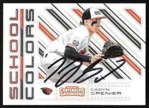 2018 Panini Contenders Draft Picks School Colors Cadyn Grenier Auto Beavers #8 - Picture 1 of 2