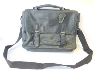 Antler Black Leather Executive Satchel Shoulder Messenger Bag Briefcase - Picture 1 of 11