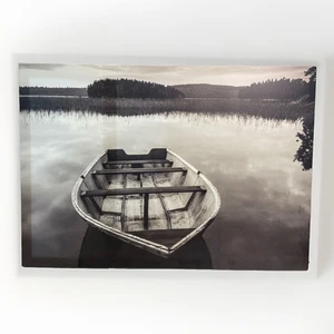 PJÄTTERYD Boat on Lake Canvas Art 25x40” Black & White Wall Decor – IKEA - Picture 1 of 1