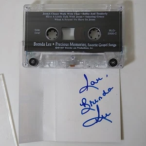 Brenda Lee Signed Inlay - Precious Memories Favorite Gospel Songs - Cassette - Imagen 1 de 4