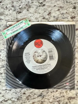 Keith Whitley- There's A New Kid In Town 45 RPM, RCA Records, 1990, UC, VG - Image 1 of 2