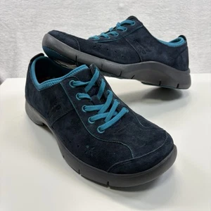 Dansko Sneakers Women’s EU 38 US 7.5-8 Dark Blue/Bright Blue Suede Elise Lace Up - Picture 1 of 12