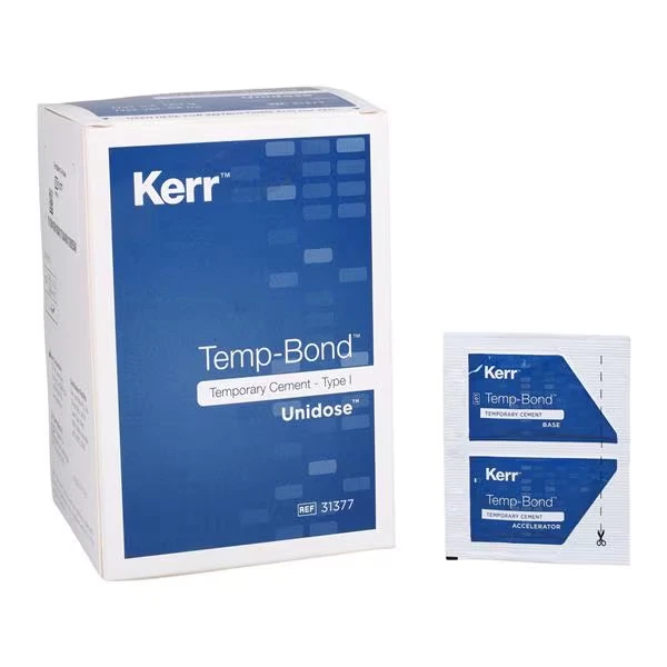 Kerr TempBond Unidose Paquetes Óxido de Zinc Eugenol Cemento Temporal 50/PK x 2.4 Gm Foto 1 de 1