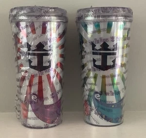 SIGILLATO! Royal Caribbean Cruise Tumbler Souvenir Cup 2022 nuovo lotto di 2 - Foto 1 di 13
