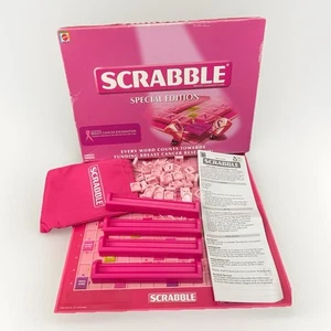 Scrabble Special Pink Edition Breast Cancer Awareness Board Game See Description - Picture 1 of 11