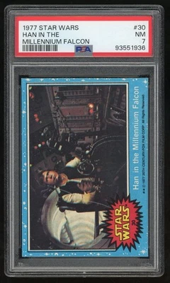 1977 Topps Star Wars Trading Card #30 Han In the Millennium... 1st Series PSA 7 - Image 1 of 4