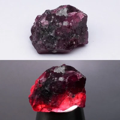 💎 ¡Enorme! Espinela púrpura rojiza natural áspera 86,98 quilates - Piedra preciosa de Tanzania Foto 1 de 4