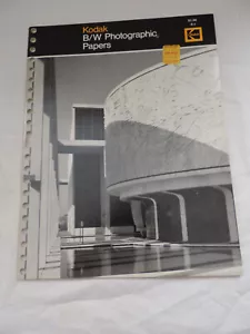 1973 Book - KODAK B/W PHOTOGRAPHIC PAPERS (G-1) - Picture 1 of 5