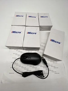 LOT OF 6 - IMICRO MOUSE MO-M10U 3 button Scroll Wheel - NEW IN BOX - FREE SHIP - Bild 1 von 5