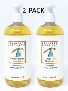 New Crabtree & Evelyn (2) Gardeners Hand Soap Gel Wash 16.9oz 500ml - Picture 1 of 2