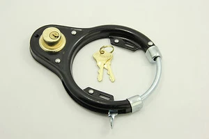 Bike Bicycle Lock Pad Lock Circular Lock Wheel Lock Black Vintage Style Iron - Picture 1 of 8