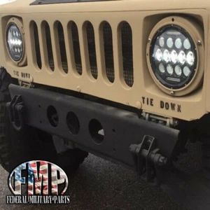 2 Military LED Headlights 5 Ton M923 M923A2 Head Light Plug & Play BLK Bezel 75W - Picture 1 of 16