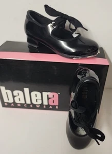 Tap Shoes Black Beginner Balera Child Size 12C:M Style B60 NIB 3/4" Heel - Picture 1 of 14