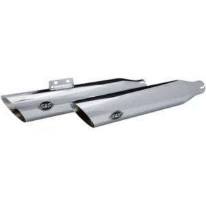 S&S 550-0736 Chrome Slash Cut Mufflers for Harley Softail M8 18-23 *Race Use - Picture 1 of 1