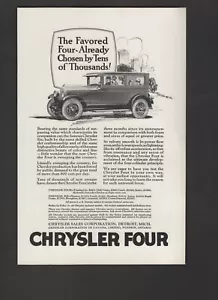 Chrysler 1925 cuatro automóviles elegidos por decenas de miles anuncio impreso vintage N25 - Imagen 1 de 1