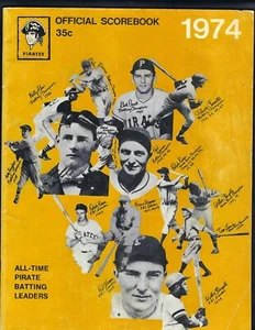 1974 PITTSBURGH PIRATES OFFICIAL SCOREBOOK NICE COLOR, UNSCORED - Picture 1 of 4