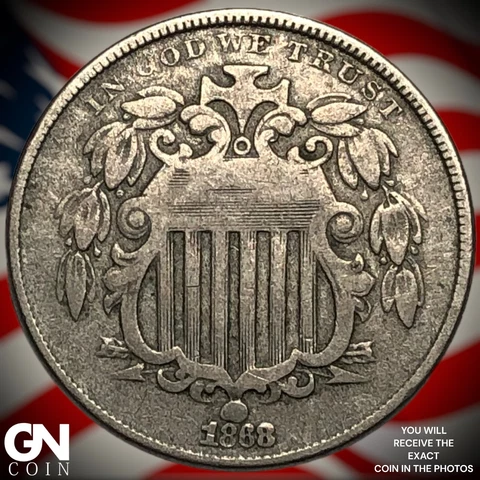 1868 Shield Nickel  Q4592 Cover