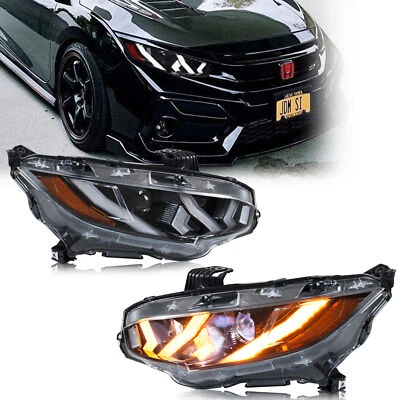 Conjunto de faros delanteros de animación 10ª generación para Honda Civic 2016-2021 Foto 1 de 4