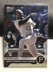 2021 Topps Now KE'BRYAN HAYES RC Home run on Opening Day SP PR 3,887 ROOKIE - Picture 1 of 2