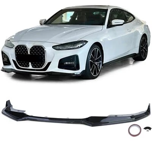 Frontspoiler Spoiler Lippe Schwarz Glanz für BMW 4er G22 G23 G26 20- mit M-Paket - Picture 1 of 4