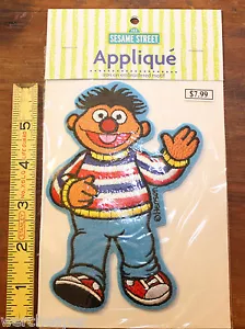 ERINE 5.75" EMBROIDERED IRON ON PATCH SESAME STREET APPLIQUE MOTIF 2002 BERT NEW - Picture 1 of 2
