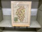 1841 Eine neue Karte von Illinois 17,5 x 14"" Farbe Carey & Hart