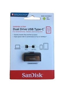SanDisk® Ultra® Dual Drive USB Type-C™ 32GB USB 3.1 150 MB/s - Imagen 1 de 3